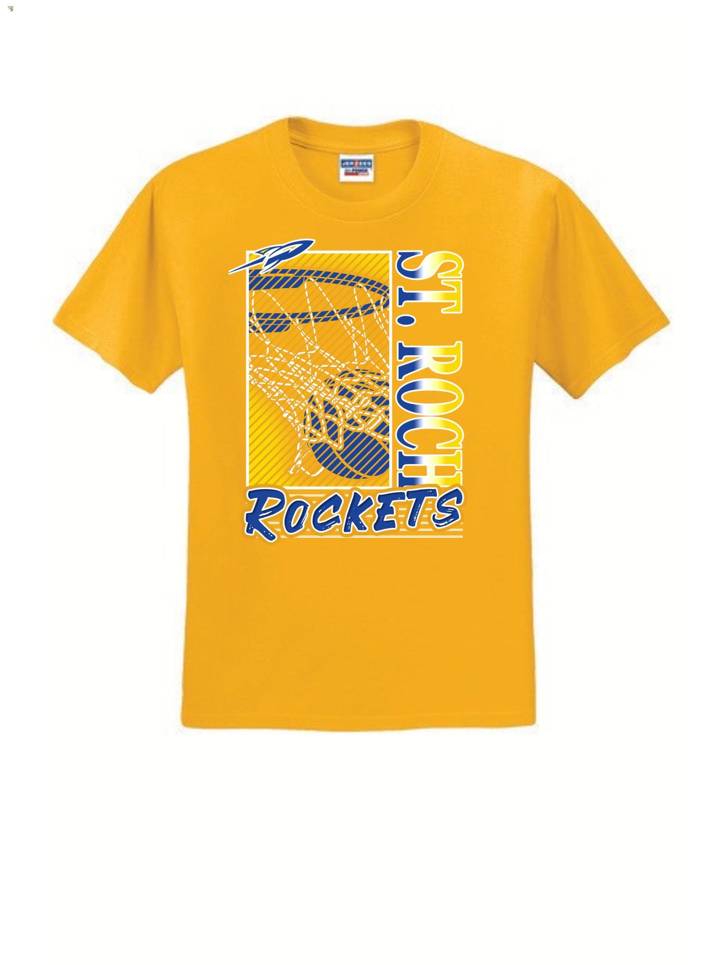 Rockets Fade Basketball Hoop T-Shirt