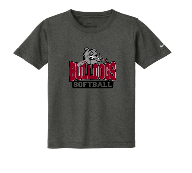 Youth Bulldog w/ bat Softball Nike rLegend T-shirt
