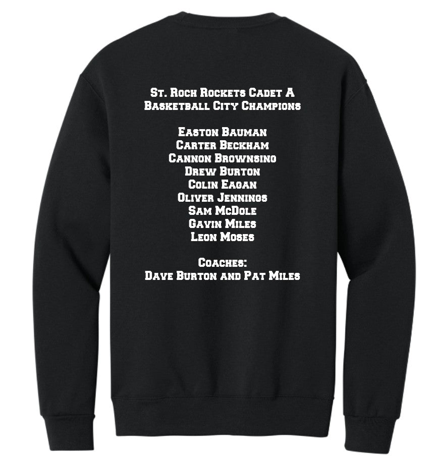 Cadet A Basketball CITY CHAMPS Jerzees crew neck sweatshirt