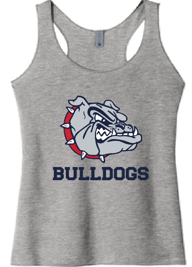 Women's Bulldog Tri-blend Next Level Racerback Tank