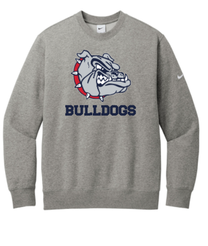 Unisex Bulldog Softball Nike Club Fleece Crew Sweatshirt