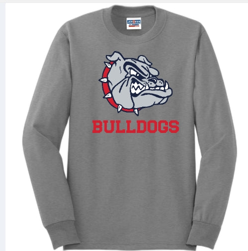 Unisex Bulldog Long Sleeve Jerzees 50/50