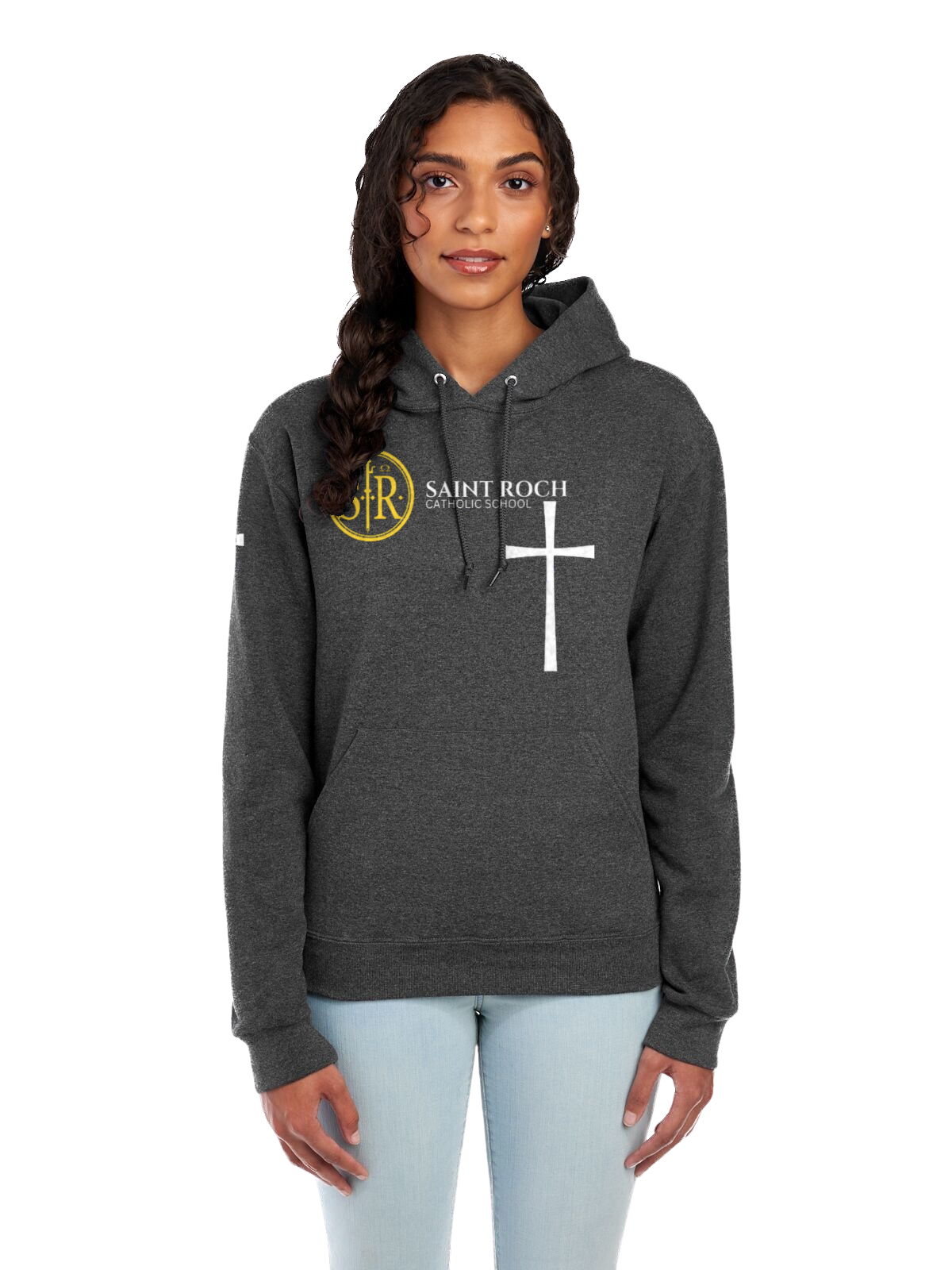 Adult Hoodie logo and Cross