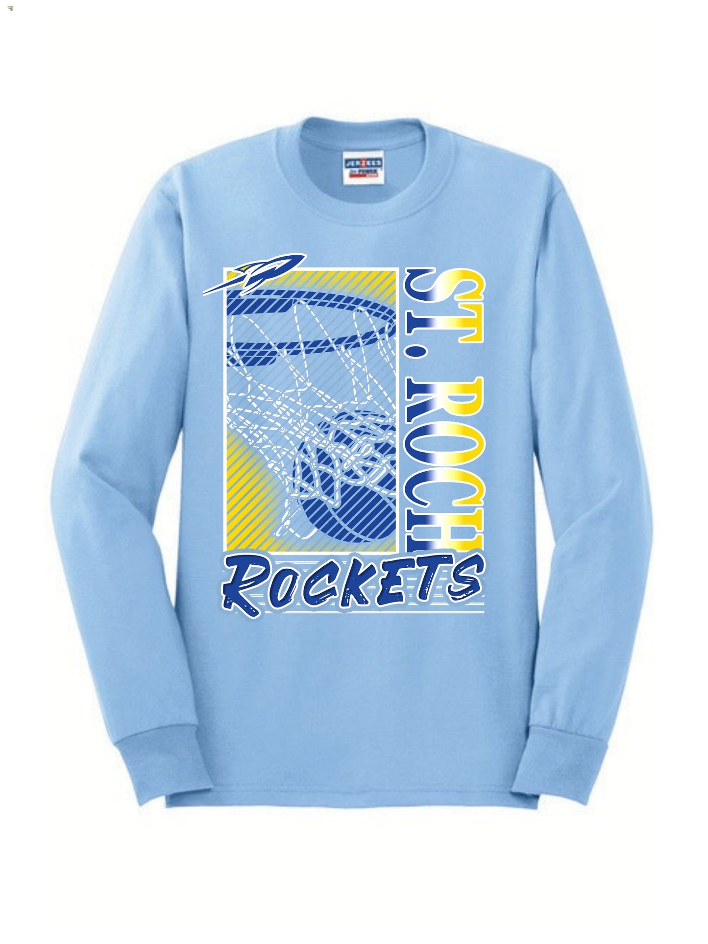 Rockets Fade Basketball Hoop Long Sleeve
