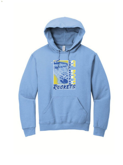 Rockets Fade Basketball Hoop Hoodie