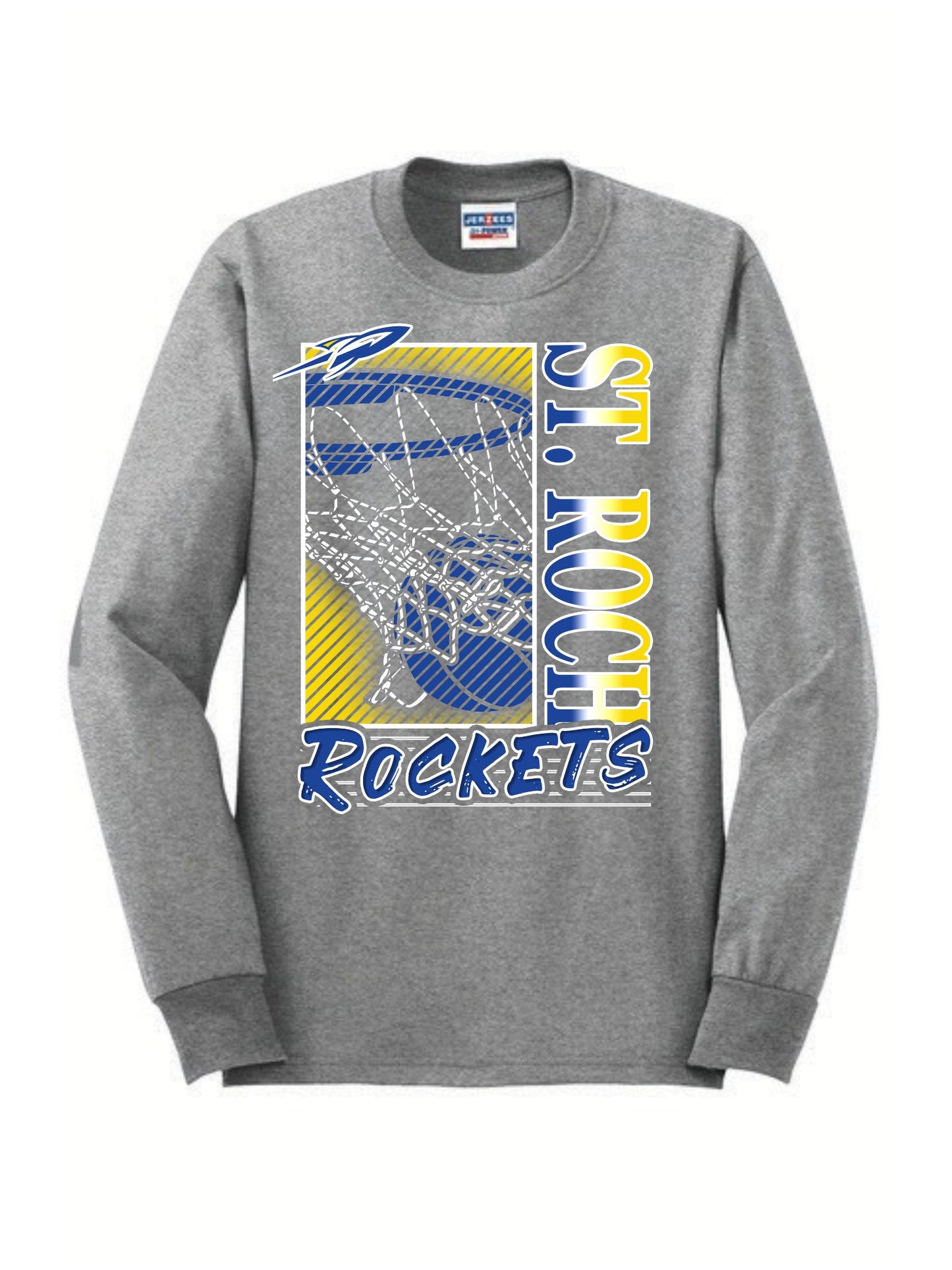 Rockets Fade Basketball Hoop Long Sleeve