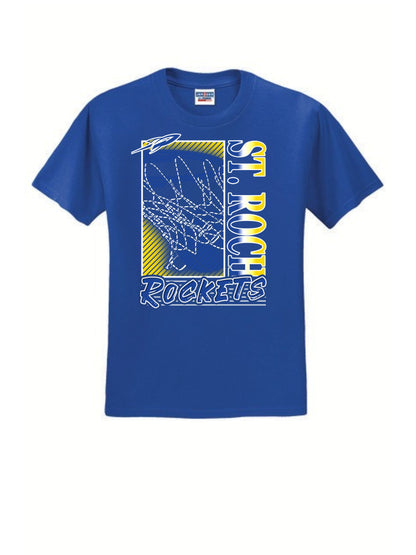 Rockets Fade Basketball Hoop T-Shirt