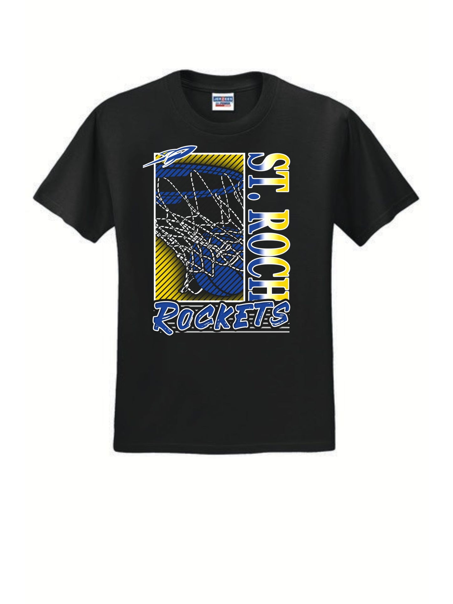 Rockets Fade Basketball Hoop T-Shirt