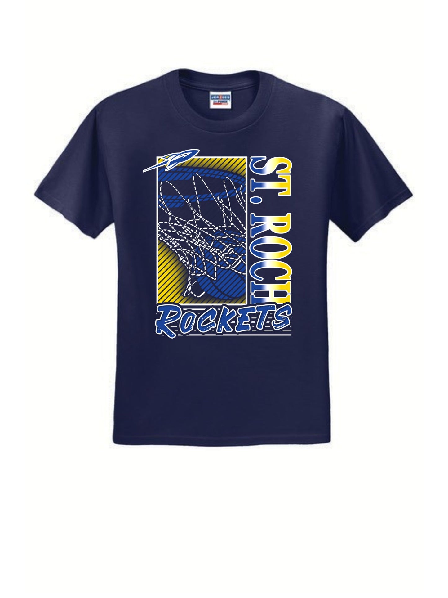 Rockets Fade Basketball Hoop T-Shirt