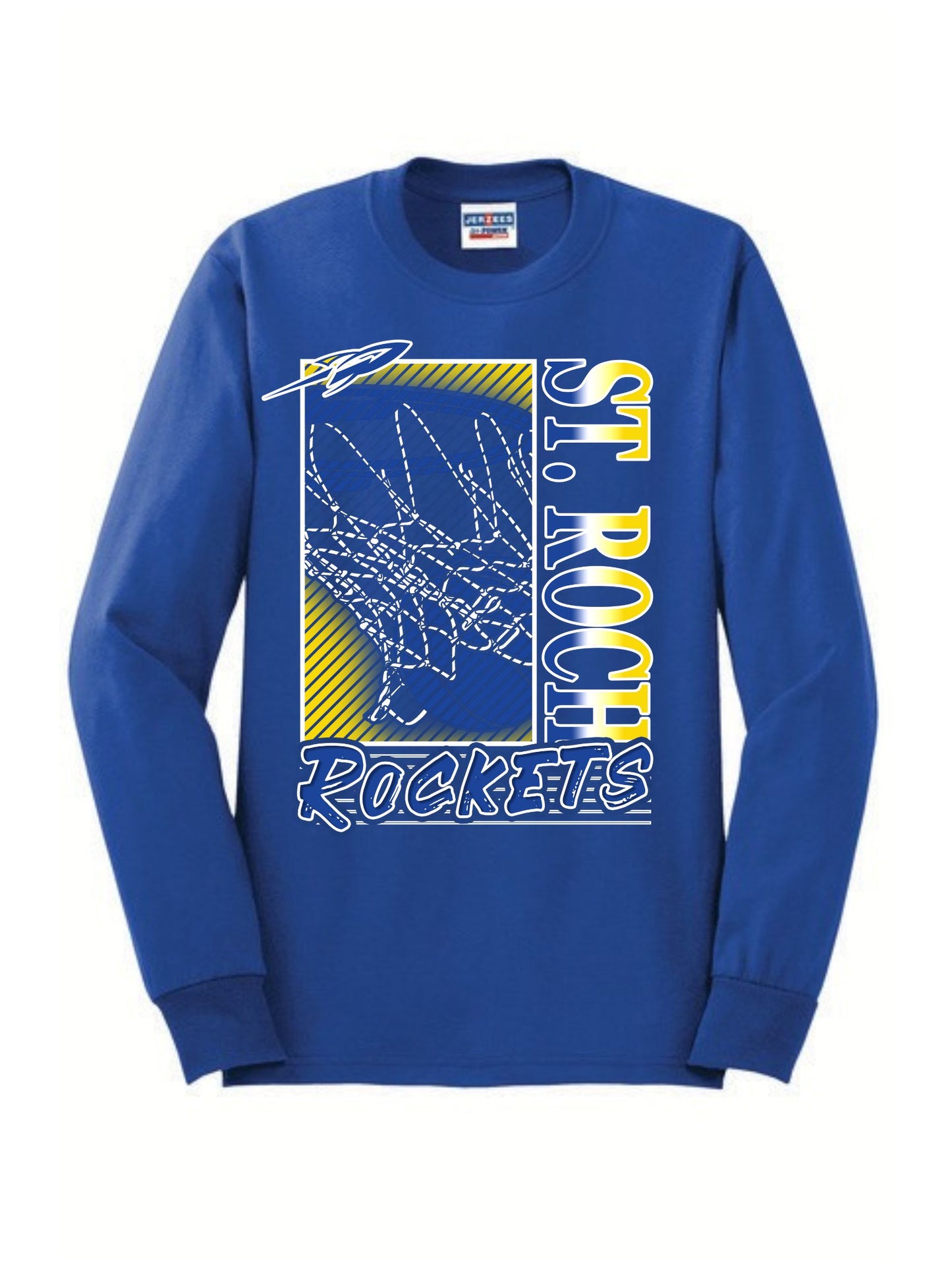 Rockets Fade Basketball Hoop Long Sleeve