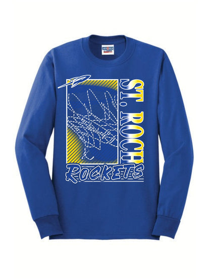 Rockets Fade Basketball Hoop Long Sleeve