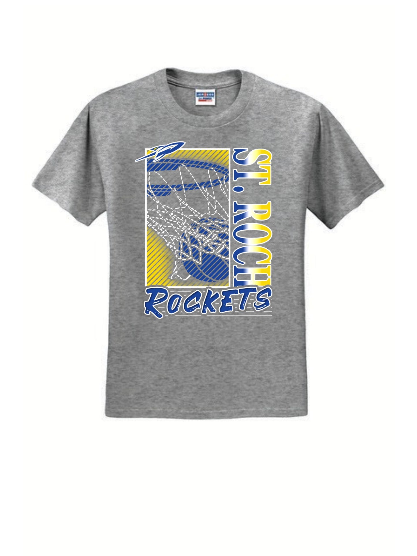 Rockets Fade Basketball Hoop T-Shirt