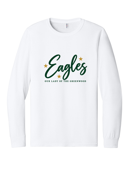 Eagles in Cursive Short sleeve, long sleeve, sweatshirts, and 1/4 zips.