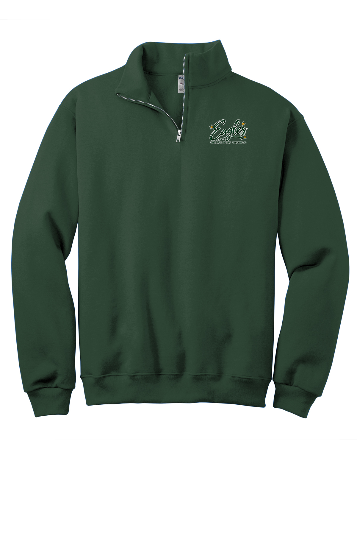 Eagles in Cursive with outline Short sleeve, long sleeve, sweatshirts, and 1/4 zips