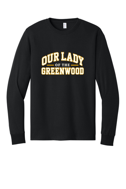 Our Lady of the Greenwood White & Gold Short sleeve, long sleeve, sweatshirts, and 1/4 zips