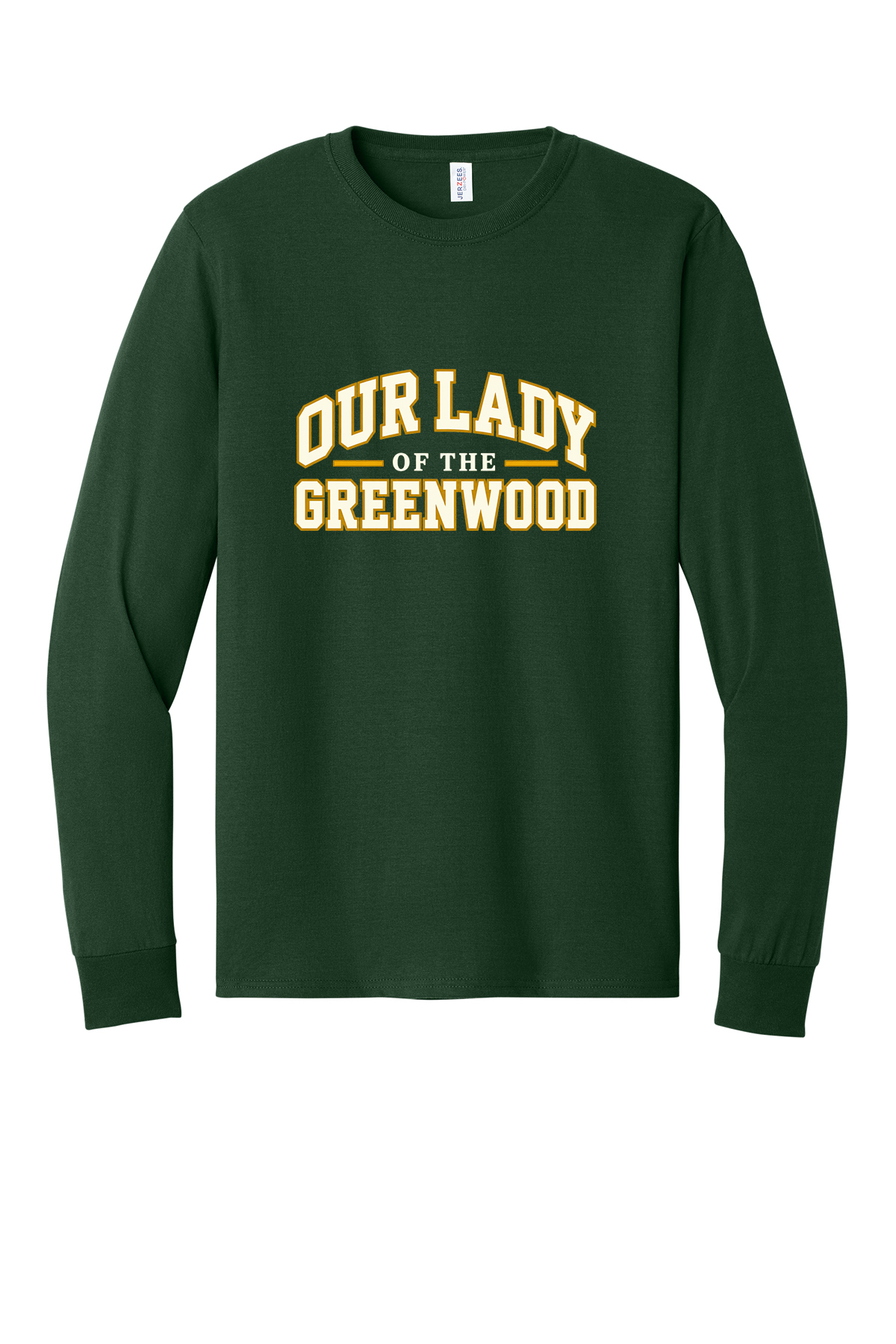 Our Lady of the Greenwood White & Gold Short sleeve, long sleeve, sweatshirts, and 1/4 zips