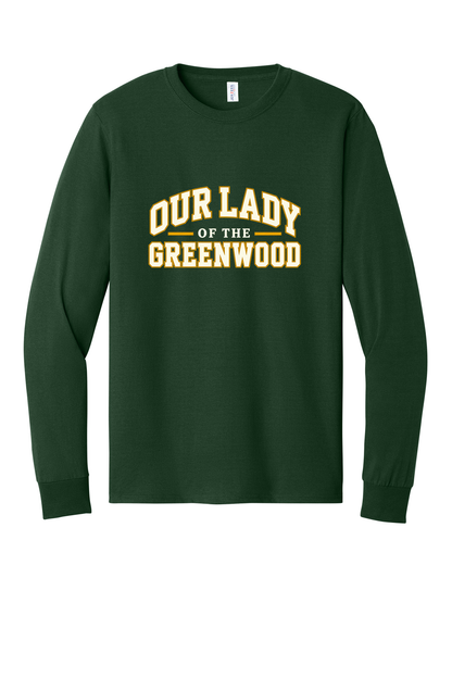Our Lady of the Greenwood White & Gold Short sleeve, long sleeve, sweatshirts, and 1/4 zips