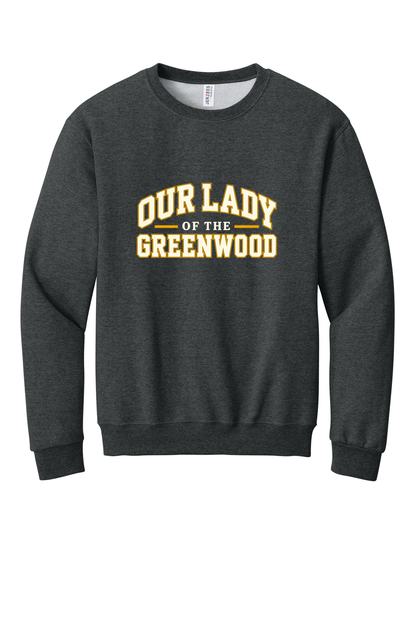 Our Lady of the Greenwood White & Gold Short sleeve, long sleeve, sweatshirts, and 1/4 zips