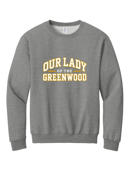 Our Lady of the Greenwood White & Gold Short sleeve, long sleeve, sweatshirts, and 1/4 zips