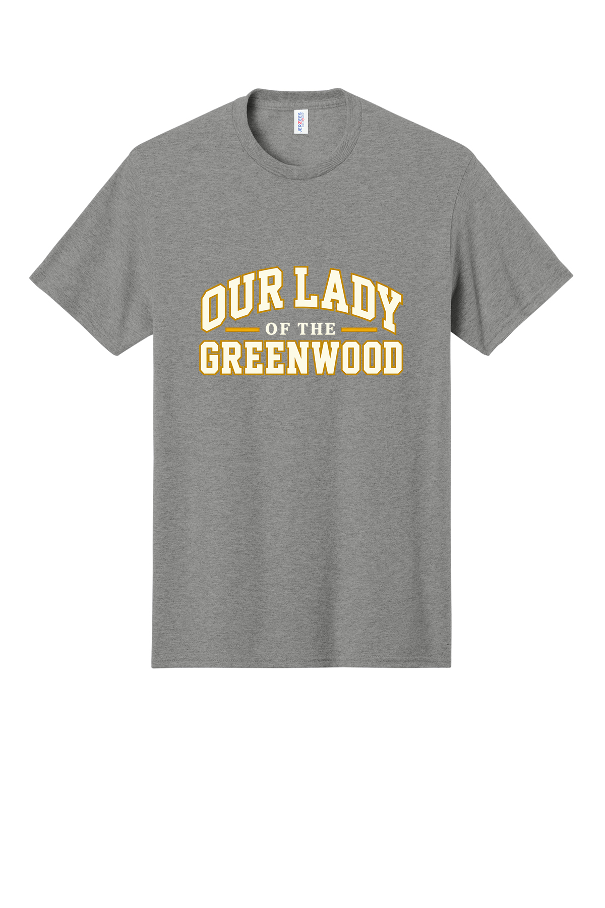 Our Lady of the Greenwood White & Gold Short sleeve, long sleeve, sweatshirts, and 1/4 zips