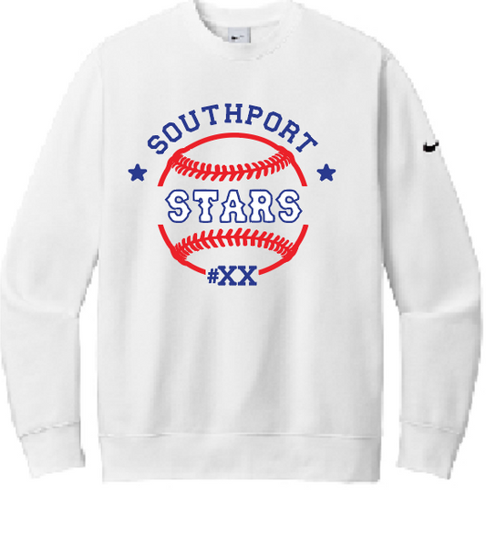 Stars Baseball Nike Club Fleece Crew Sweatshirt