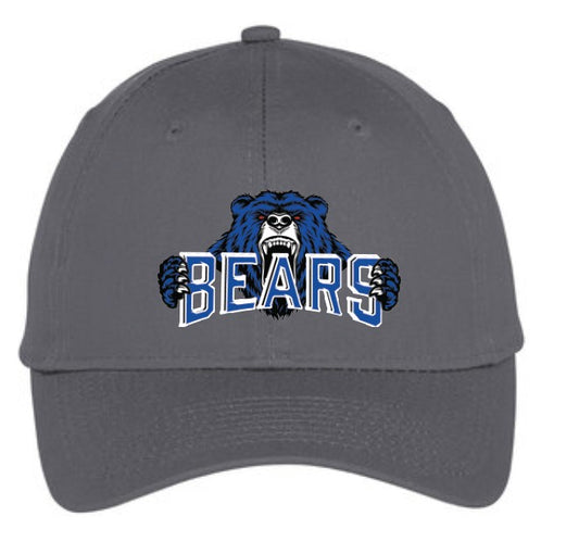 Port & Co Six-Panel Unstructured Twill Bears embroidered hat
