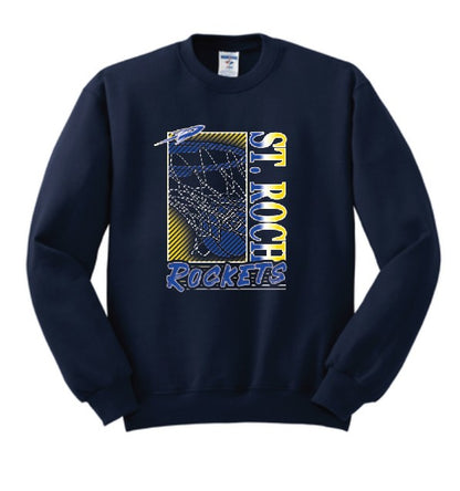 Rockets Fade Basketball Hoop Sweatshirt