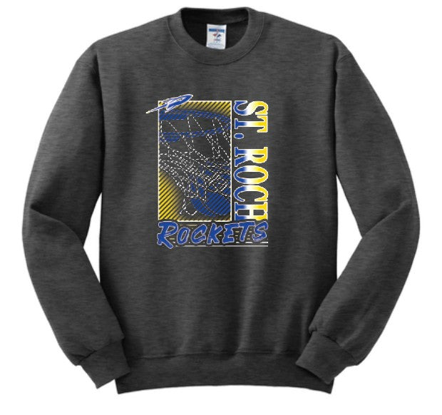 Rockets Fade Basketball Hoop Sweatshirt