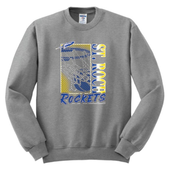 Rockets Fade Basketball Hoop Sweatshirt