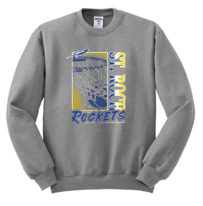 Rockets Fade Basketball Hoop Sweatshirt