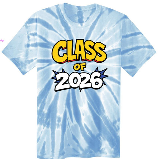 2026 8th grade tie dye Short sleeve t-shirt