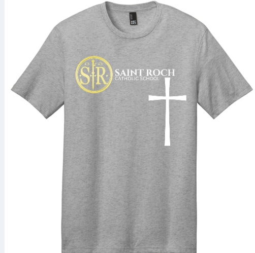 Adult Light weight T-shirt Logo and Cross