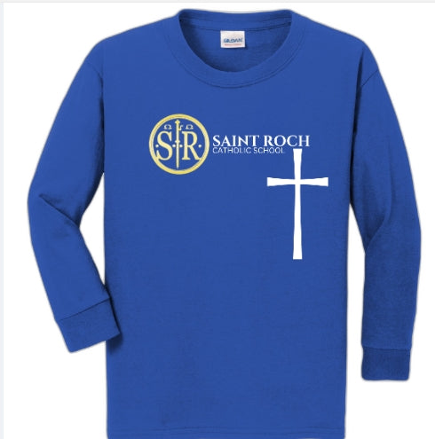 Youth Long Sleeve Shirt Logo and Cross