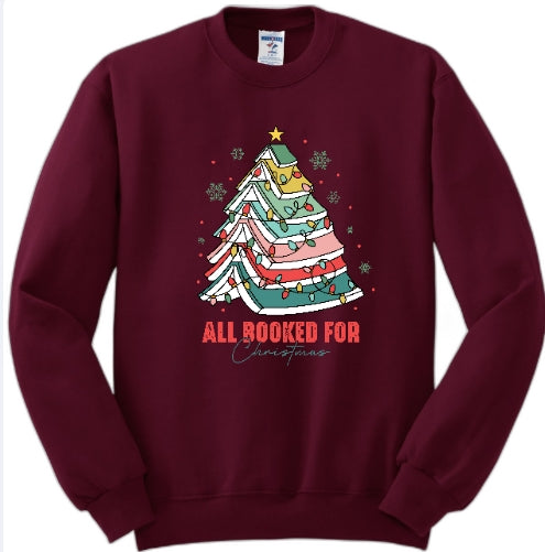 All Booked for Christmas Sweatshirt