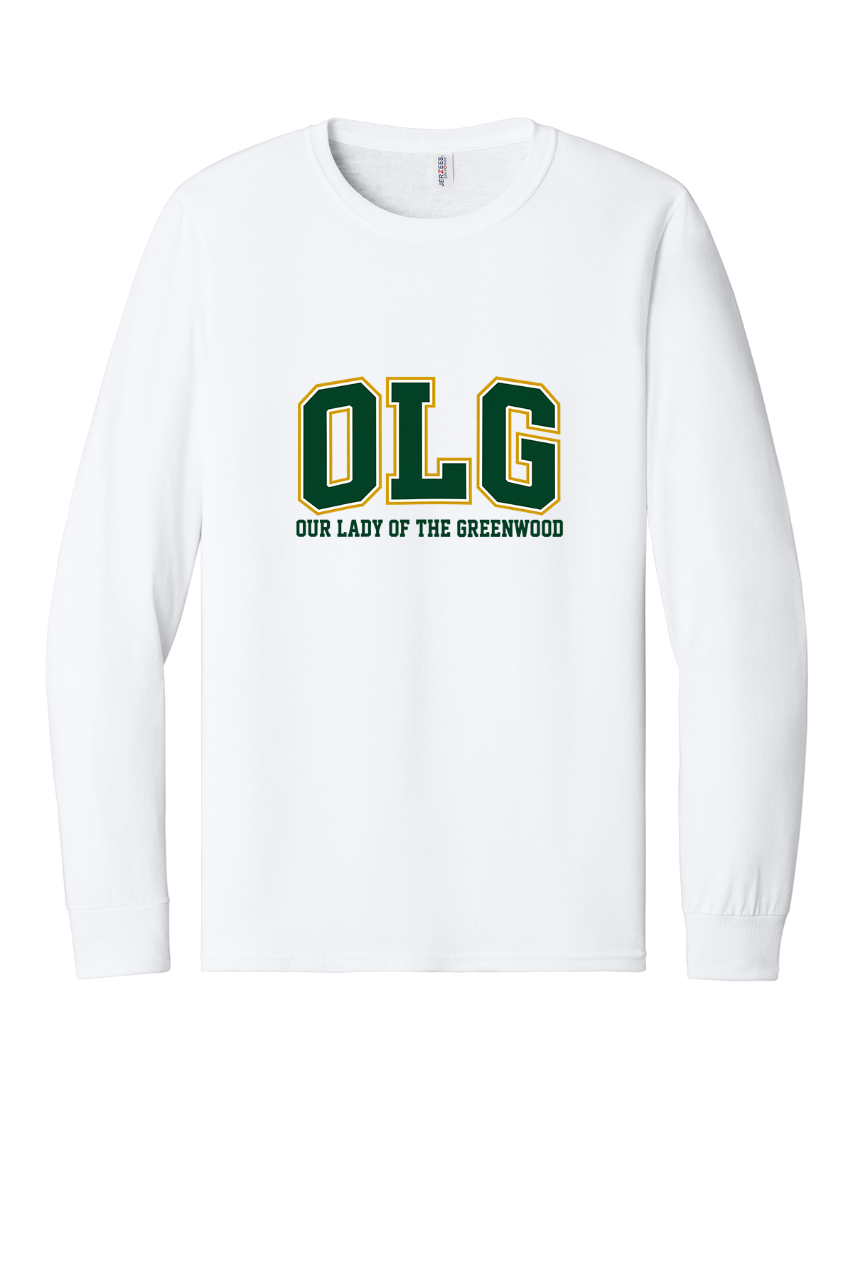 OLG Green with gold outline sleeve, long sleeve, sweatshirts, and 1/4 zips (Copy)