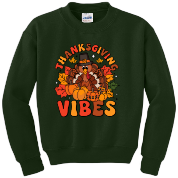 Youth Thanksgiving Vibes Sweatshirt