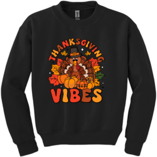 Youth Thanksgiving Vibes Sweatshirt