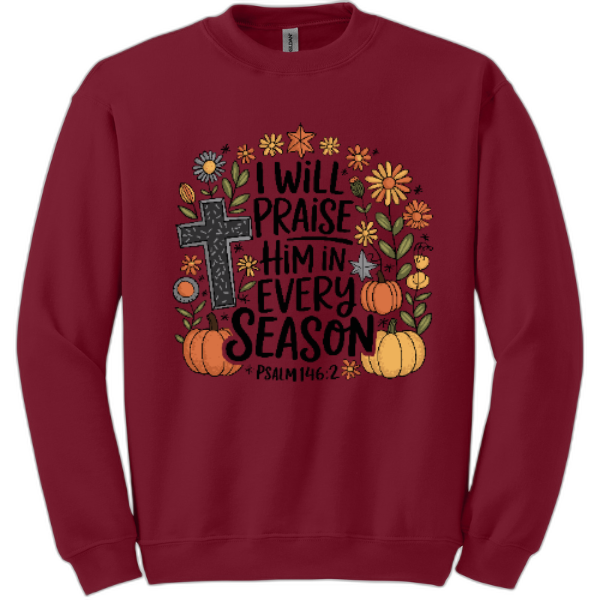 I will praise Him sweatshirt