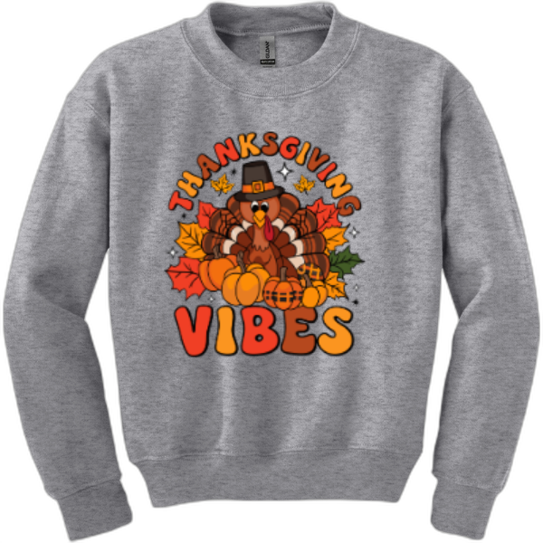 Youth Thanksgiving Vibes Sweatshirt