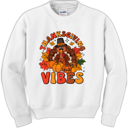 Youth Thanksgiving Vibes Sweatshirt