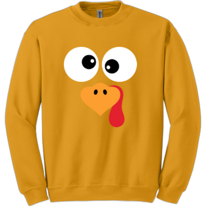 Funny turkey face sweatshirt