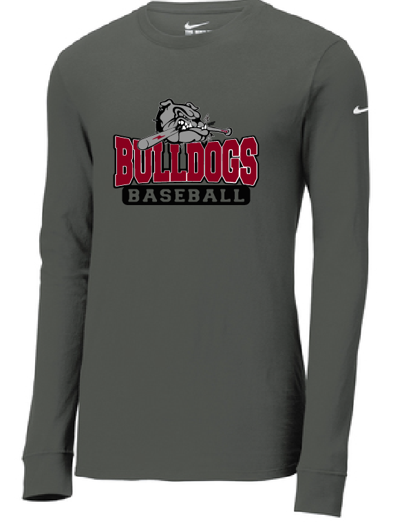 Unisex Bulldog w/ bat Nike Dri-FIT long sleeve t-shirt