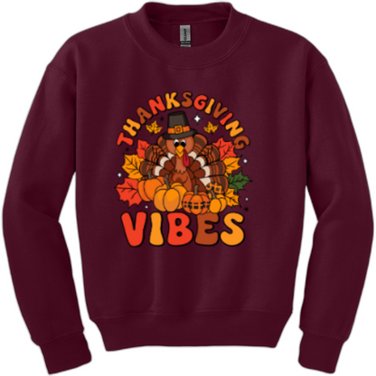 Youth Thanksgiving Vibes Sweatshirt