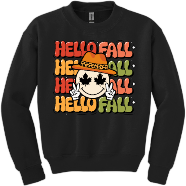 Youth Hello fall sweatshirt