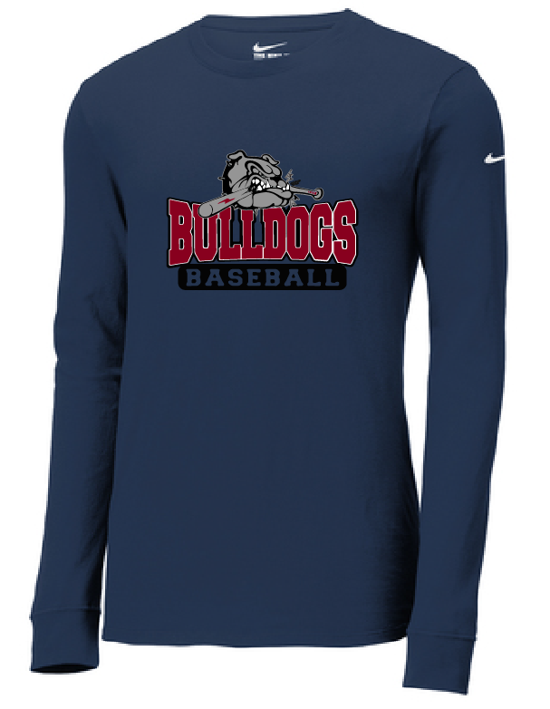 Unisex Bulldog w/ bat Nike Dri-FIT long sleeve t-shirt