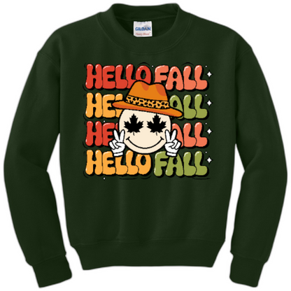 Youth Hello fall sweatshirt