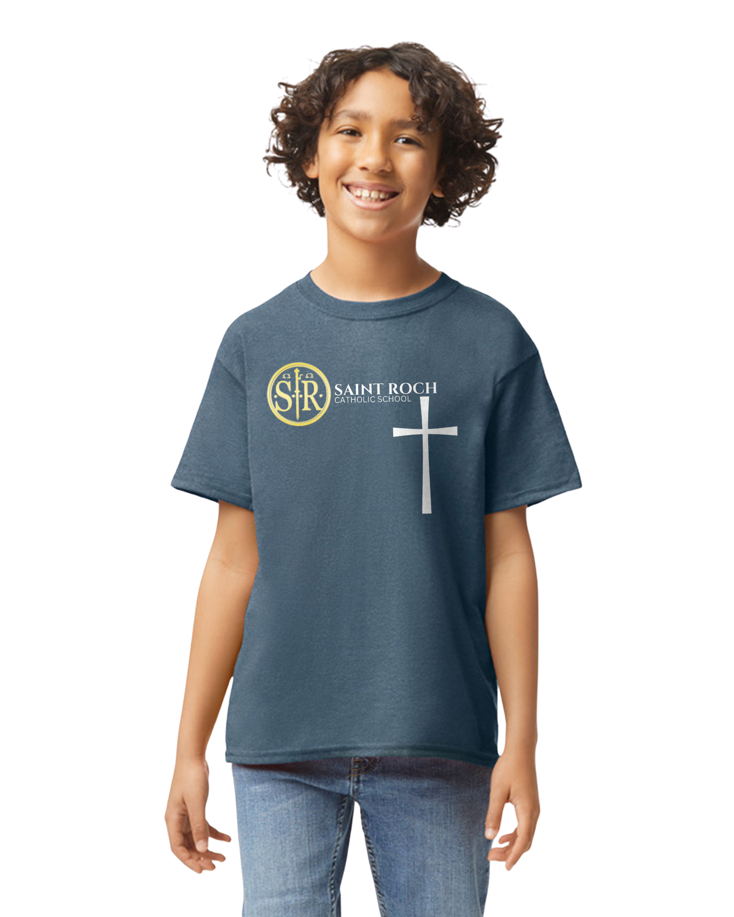 Youth Short sleeve t-shirt Logo and Cross