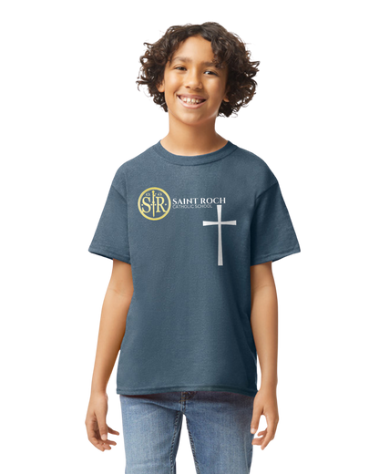 Youth Short sleeve t-shirt Logo and Cross