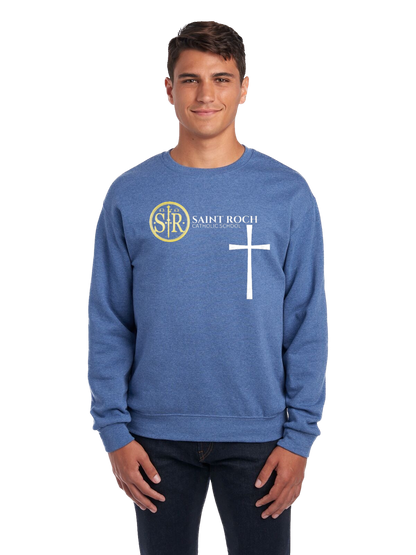 Adult Crewneck Sweatshirt Logo with Cross