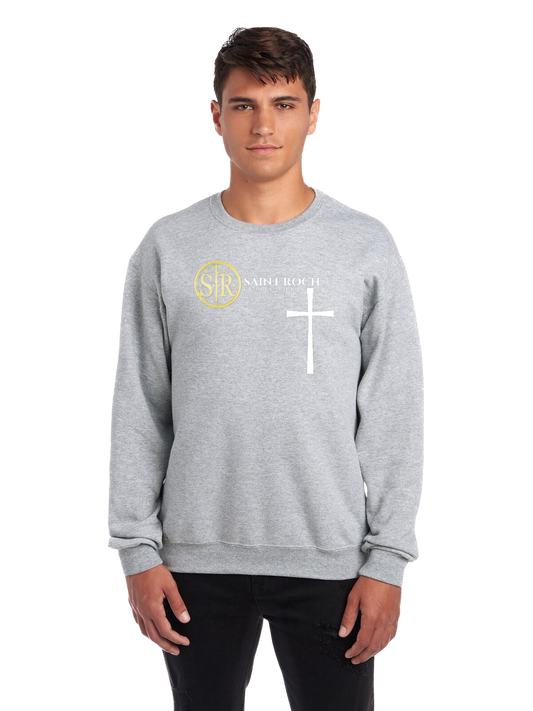 Adult Crewneck Sweatshirt Logo with Cross